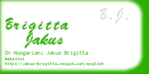 brigitta jakus business card